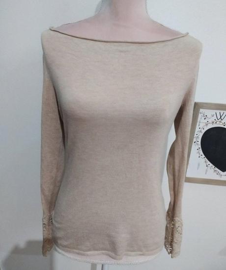 Tenký svetrík s krajkou, orsay,38