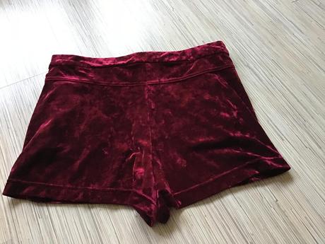 Zamatové kraťasy, topshop,40