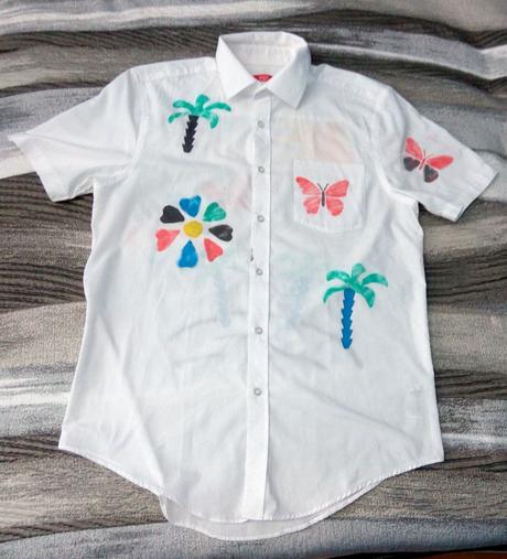 Košeľa s letnou potlačou, f&f,38