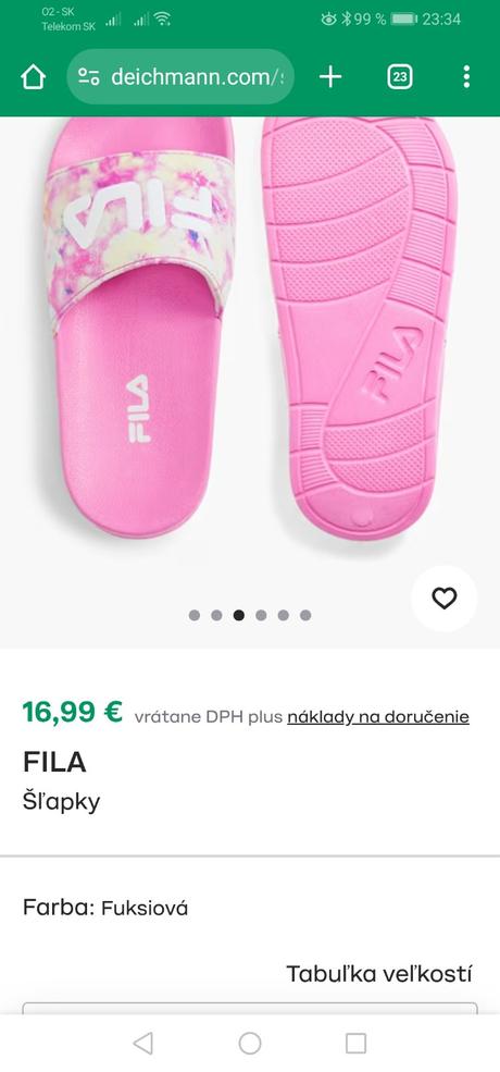 Šľapky fila plážové, fila,32