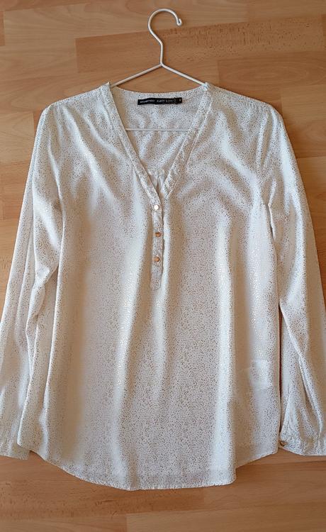 Zlato biela lesklá blúzka, new yorker,s