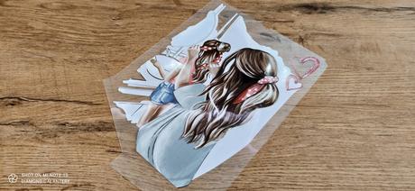 Nažehľovacia nálepka -love mom - 16x22 cm,