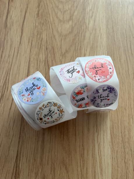 Thank you nálepky 100 ks, 