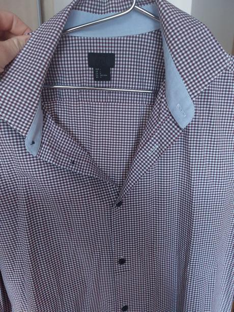 Fialová pánska košeľa h&m veľ.l, h&m,l