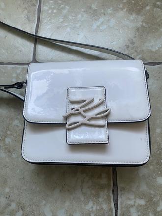 Biela kabelka karl lagerfeld, karl lagerfeld