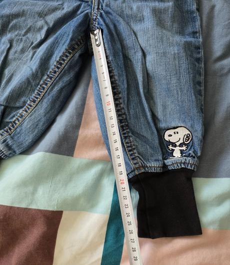 Zateplené nohavice- rifle, h&m,80