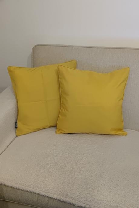 Obliečky na vankúš horčicovej farby, 