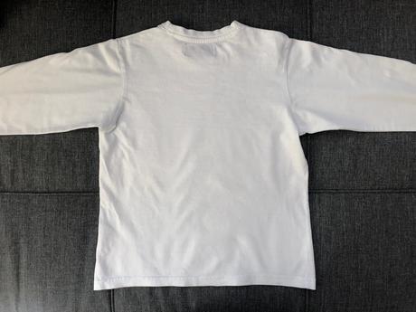 Biele tričko s dlhým rukávom, 122