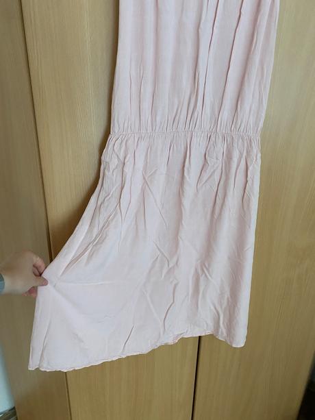 Bledoružové letné šaty, s