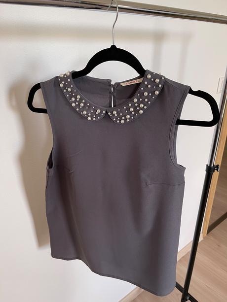 Sivá blúzka s perličkami camaïeu, camaieu,s