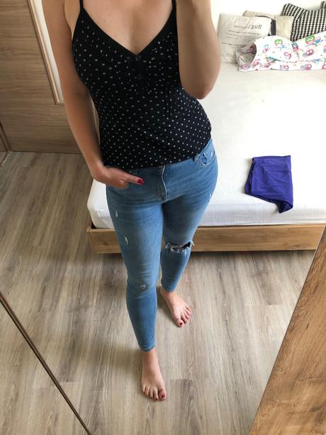 Cierno biely bodkovany top m, m