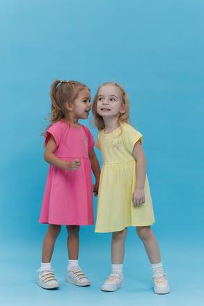 Dievčenské letné šaty best, ružové alebo žlté, 74 / 80 / 86 / 92 / 98