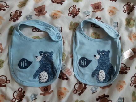 Podbradniky s motivom medvedika dvojicky, f&f