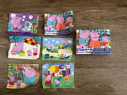 Drevené kocky peppa pig,