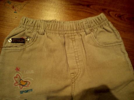 Dievčenské mendžestráky v béžovej farbe, 110