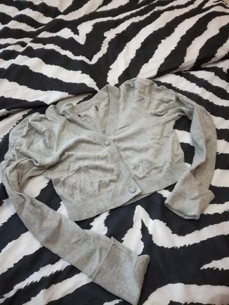 Sivý krátky sveter, s