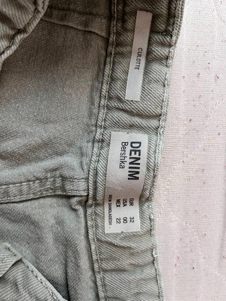 Riflové kulotky bershka, bershka,32