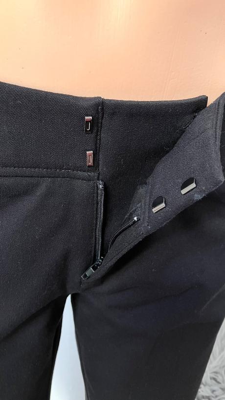 Dámske čierne elegantné nohavice ecru (34), xs