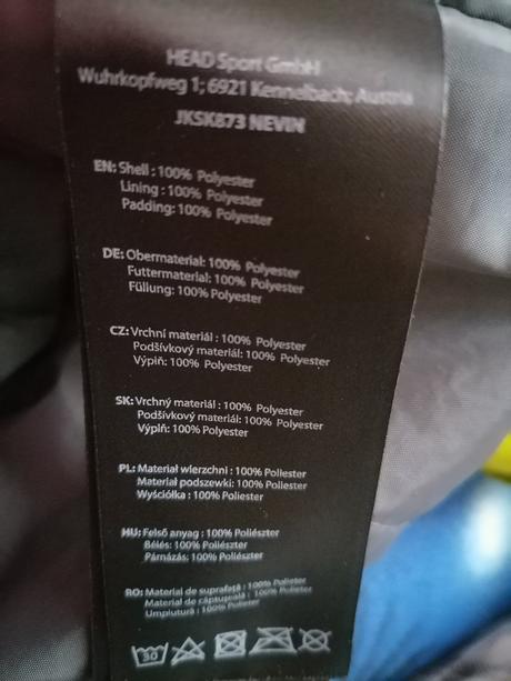 Pár krát oblečená outdoorová vetrovka head, 140