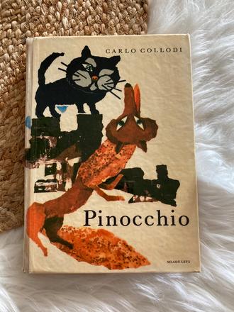 Pinocchio carlo collodi krásna retro kniha (1966),