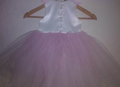 Detské šaty, ručná výroba, s bielymi motýľmi, <50 / 50