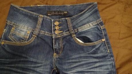 Modré rifle vyšúchaný vzhľad - v. xs, xs