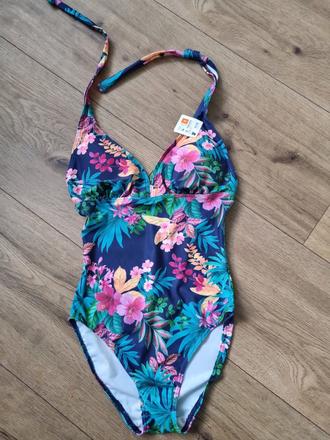 Farebné prekrásne plavky decathlon 36, decathlon,36