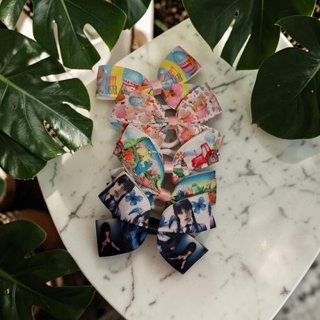 Balíčky mašiel na gumičke/štipce, 