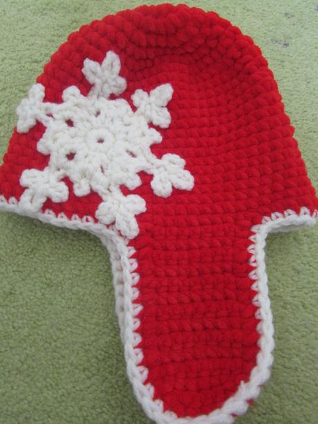 Krásna háčkovaná mäkká vlnená čiapka s vločkami, 98