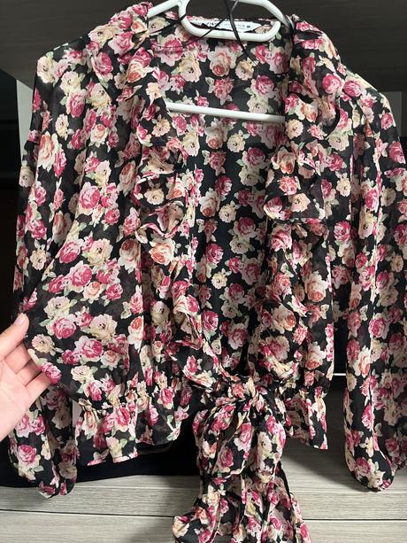 Blúzka na viazanie, zara,s