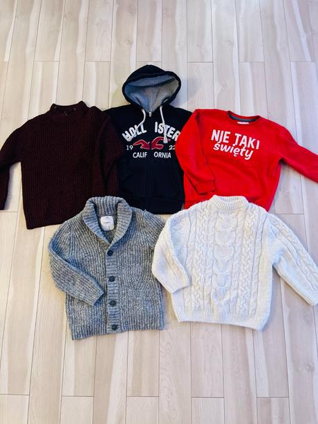 Svetriky a mikiny 5ks, 128