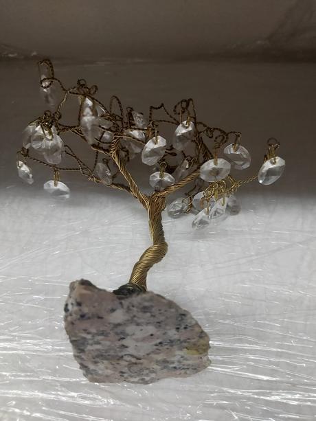 Kryštálový stromček šťastia v18cm/š12cm, 