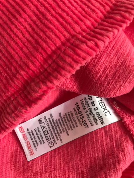 Menčestrové šaty next s pančuškami, next,68