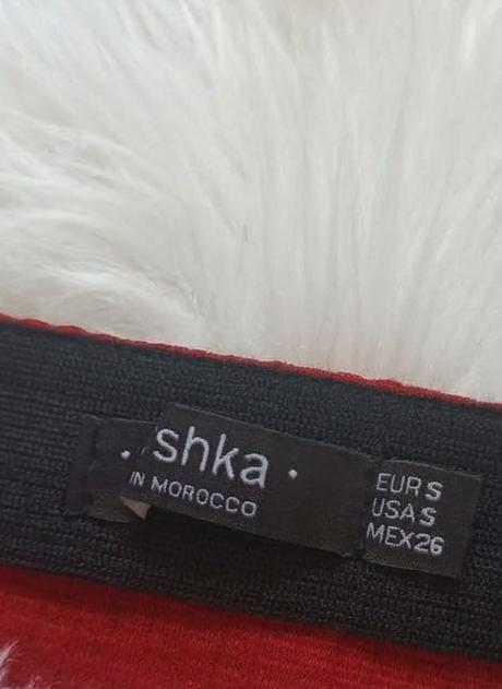 Červená mini sukňa bershka, bershka,s