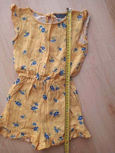 Letný overal s kvietkami, primark,122