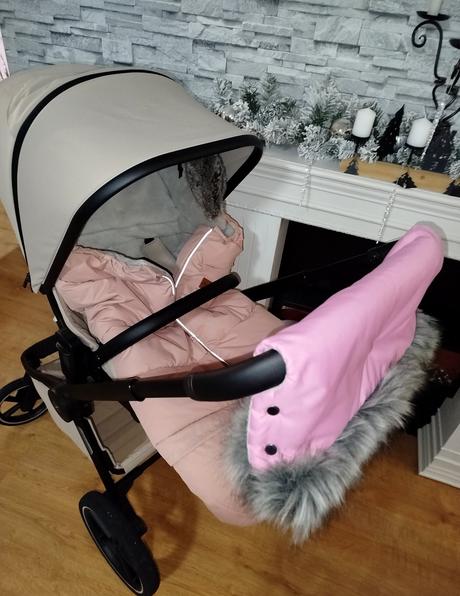 Teplučký huňaty rukávnik s kožušinkou,