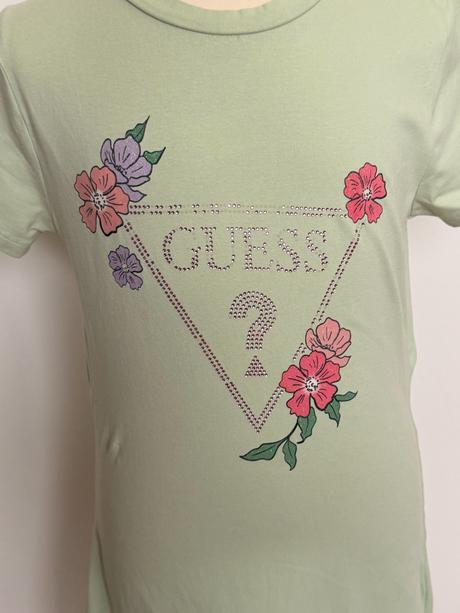 Guess dievčenské mätové šaty s kvetinovým logom, guess,152