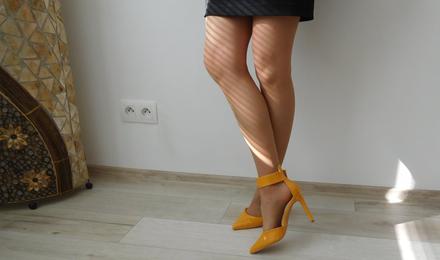 Lodičky horčicovej farby, 38v,, 38