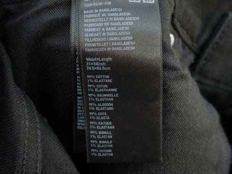 Uniqlo čierne rifle, xl