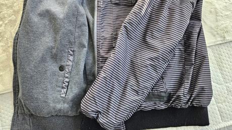 Pánska bunda na zips, glo-story, sivá s bielymi pr, m