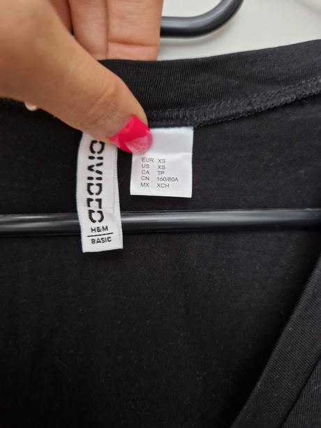Čierne h&m tričko, h&m,xs