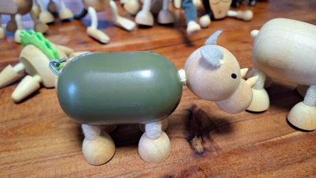 Drevené zvieratká zo zoo, edukačné hračka, 