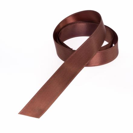 Saténová stuha 5 mm - tmavo hnedá, 