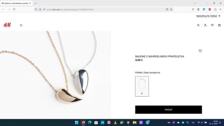 Náhrdelník/retiazka priateľstva, h&m