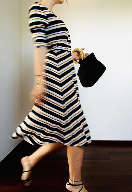 Pruhované letné šaty, reserved,s