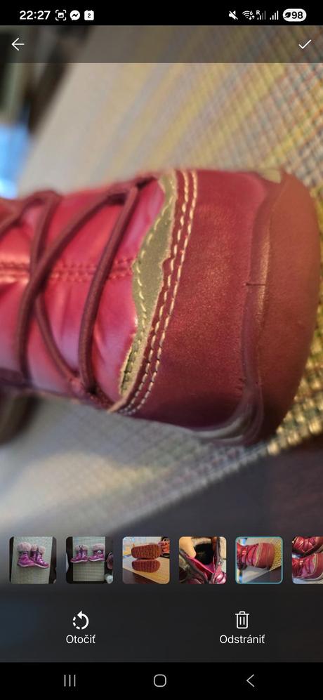 Bordovo ružové cortina čižmičky, 20