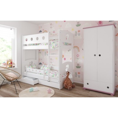 Detská poschodová posteľ+matrace,rôzne veľkosti, šírka (cm): 80,dĺžka (cm): 180