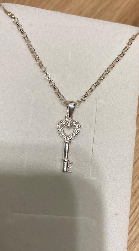 Strieborná retiazka na krk+prívesok kľúčik, 