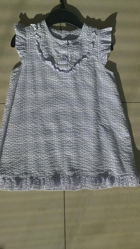 Šatočky jemne fialkové kárované,zn.h&mvel.6-9.mes., h&m,74