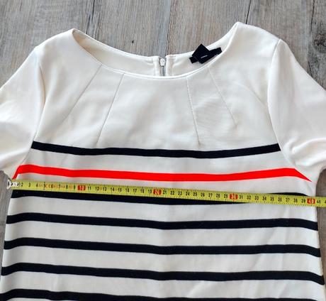 Smotanové pásikavé šaty, h&m,xs